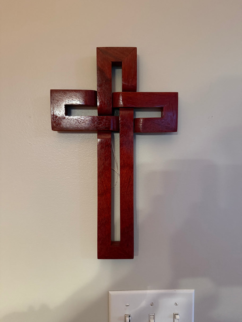 Padauk Wooden Cross Size 14 X 8 IN