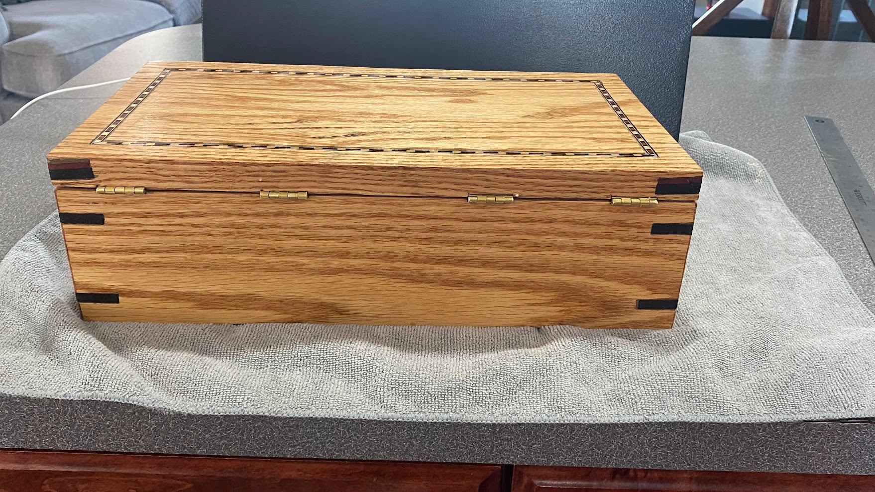 The "Craftsman's Vault" Oak Keepsake Box