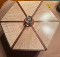 The "Starlight" Hexagonal Keepsake Box: Curly Maple and Tamia Woods