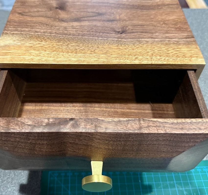 Modern Walnut Keepsake Box