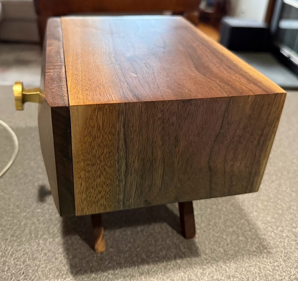Modern Walnut Keepsake Box