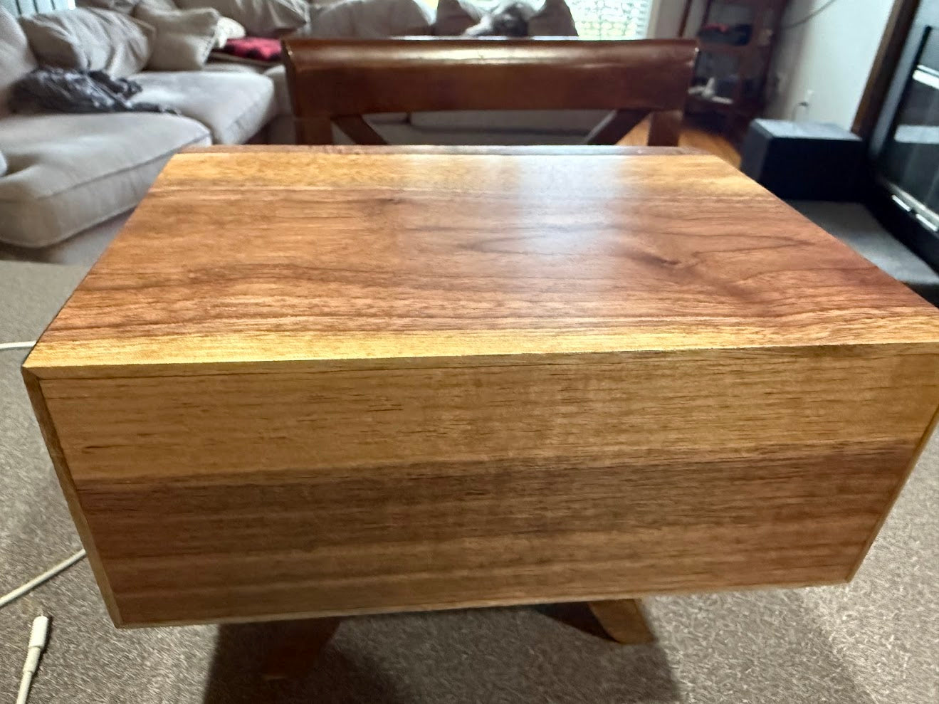 Modern Walnut Keepsake Box