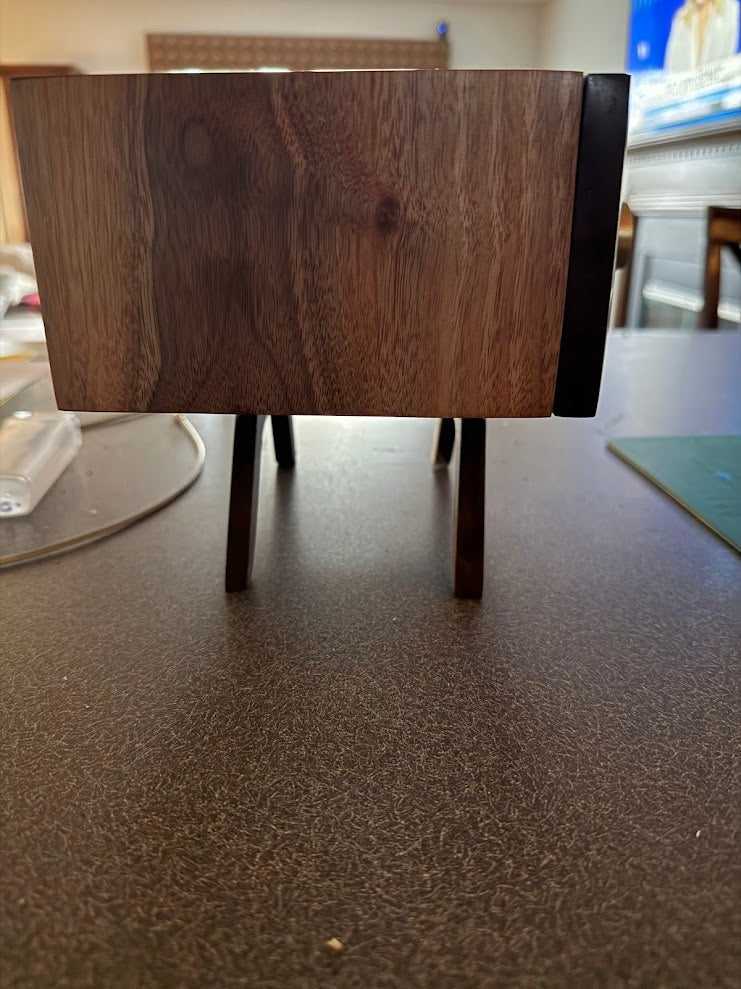 Modern Walnut Keepsake Box